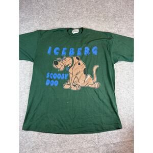 Vintage 90s Scooby Doo Iceberg T Shirt Mens Large Green Warner Bros Cartoons